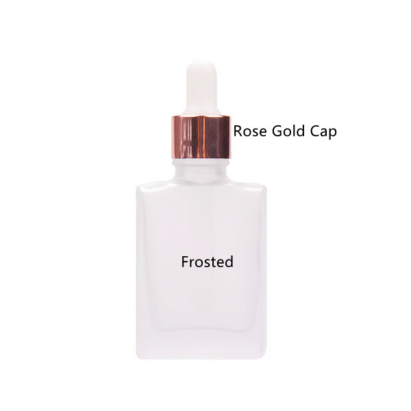1oz/30ml leer weiß Glas Dropper Flasche mit Rose Gold Dropper Top